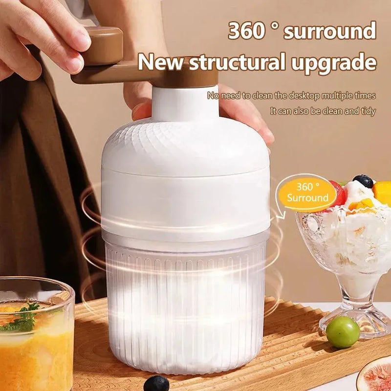 Hand-Operated Portable Manual Ice Crusher for Shaved Ice and Milkshakes 

Effortlessly Crush Ice for Delectable Drinks with Our Portable Ice Crusher for Milkshakes  AliExpress Lacatang Shop 