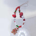 Gingerbread Man Mobile Phone Charm Strap Chain Lanyard Cute Red Green Clear Acrylic Bead Women Christmas Gifts Cellphone Jewelry - Lacatang Shop