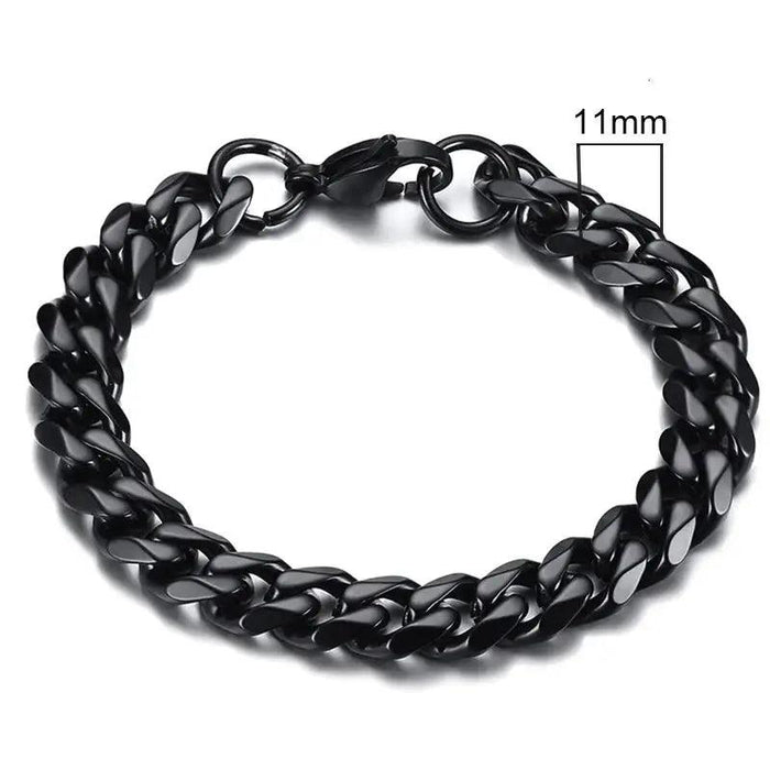 Vnox 3-11mm Chunky Miami Curb Chain Bracelet for Men, Stainless Steel Cuban Link Chain Wristband Classic Punk Heavy Male Jewelry - Lacatang Shop