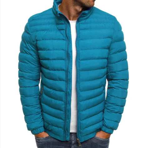 Men's Insulated Cotton Padded Jacket – Stylish Outdoor Zipper Coat - Lacatang Shop