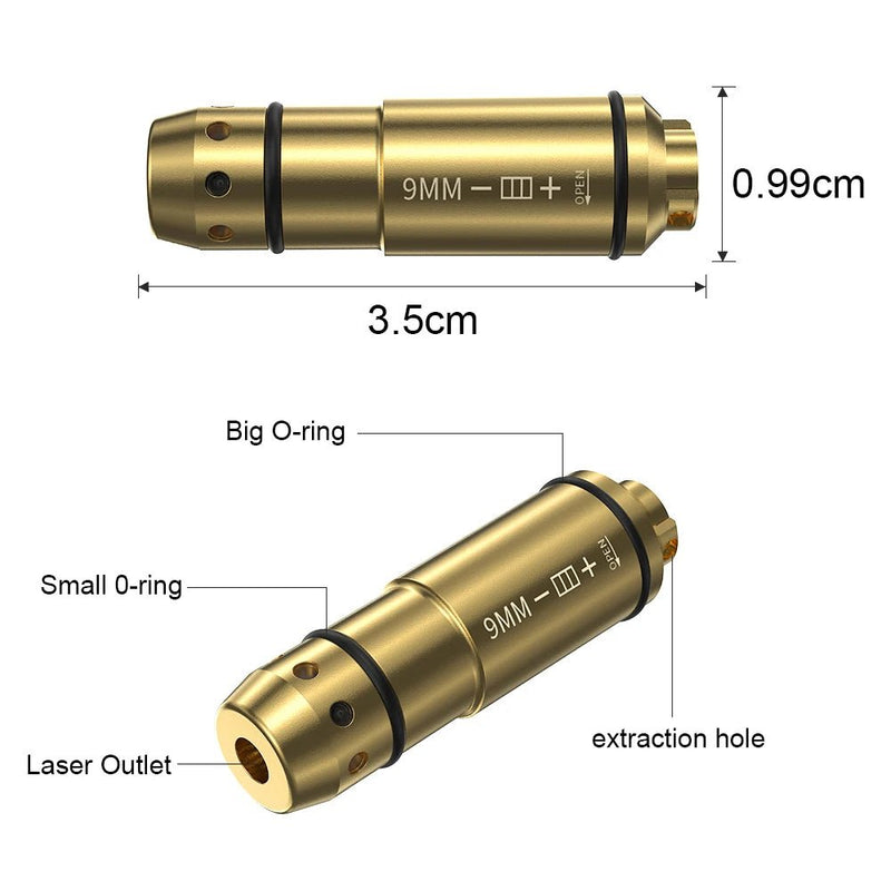 9mm Red Dot Laser Training Cartridge - Long Link Dry Fire Laser Trainer Bullet - Lacatang Shop