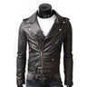 Ninja Stealth Black Mens Faux Leather Biker Jacket - Lacatang Shop