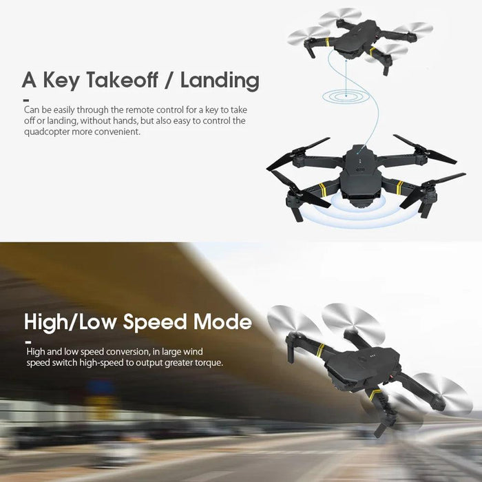 Foldable Quadcopter Drone 720P/1080P/4k HD RC - Lacatang Shop