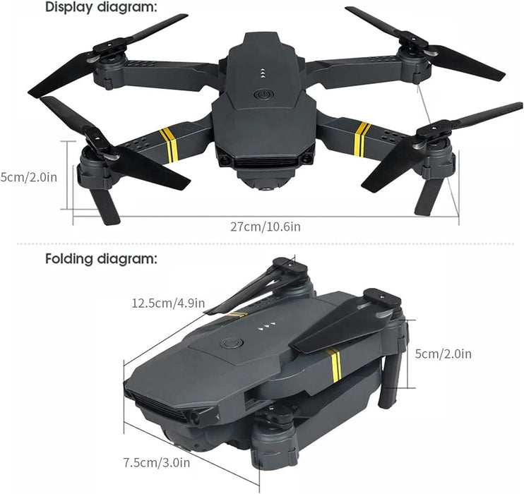 Foldable Quadcopter Drone 720P/1080P/4k HD RC - Lacatang Shop