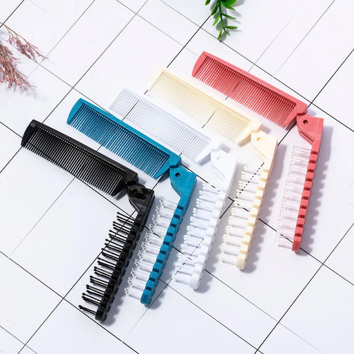 1 Piece Portable Travel Hair Comb Brush - Foldable Massage Hair Comb for Anti-Static Hairdressing and Styling - Women's Personality Hairpin