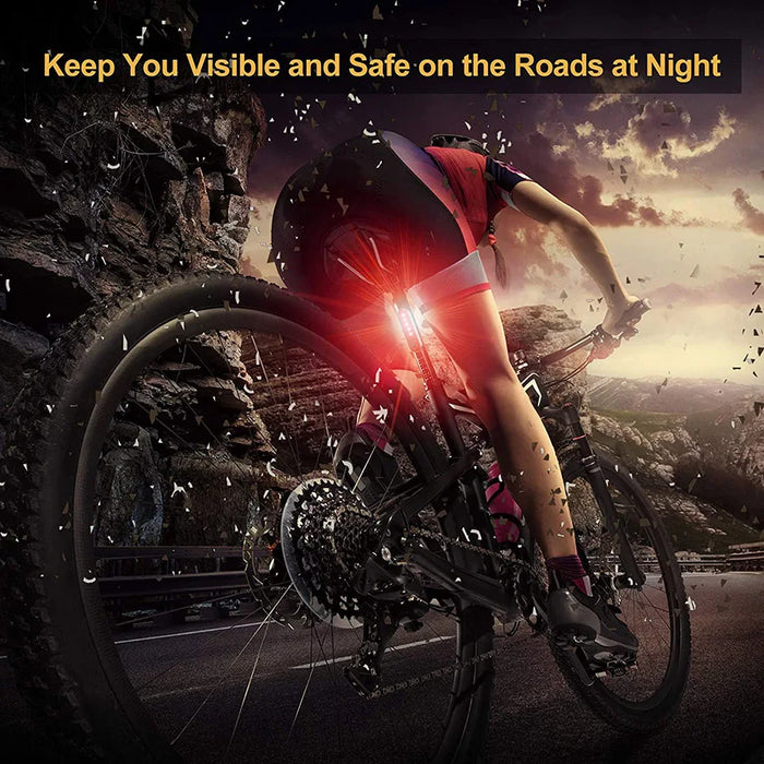 USB Rechargeable Red LED Bicycle Tail Light - Bright Rear Safety Light for Night Cycling