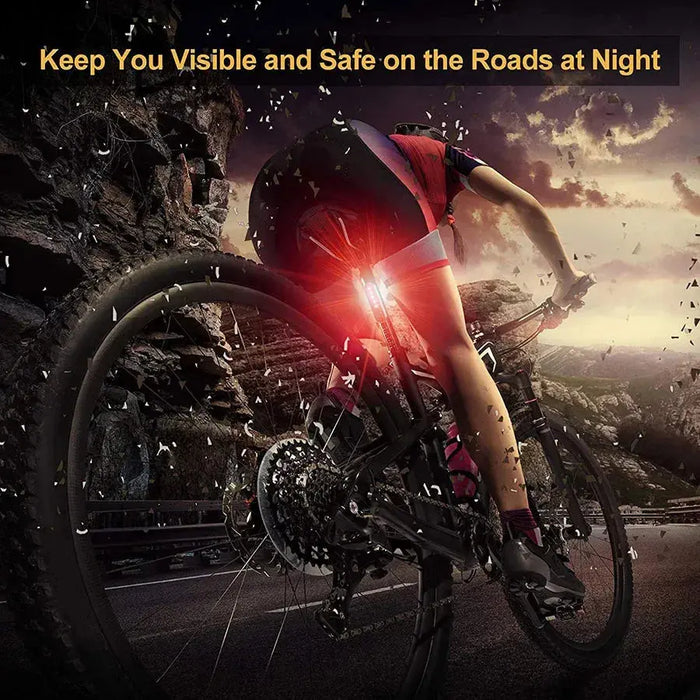 USB Rechargeable Red LED Bicycle Tail Light - Ultra Bright Rear Safety Light with 4 Modes for Night Cycling USB Rechargeable Red LED Bicycle Tail  - Ultra Bright Rear Safety   Lacatang Shop Lacatang Shop 