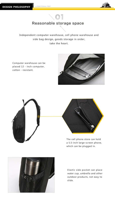 OIWAS One Strap Bag for Men's Travel Sling Bags Leisure School Bolsa Waterproof Crossbody Shoulder Bags For Boy Belt Pack School OIWAS One Strap Bag for Men's Travel Sling Bags Leisure School Bolsa   Lacatang Shop Lacatang Shop 