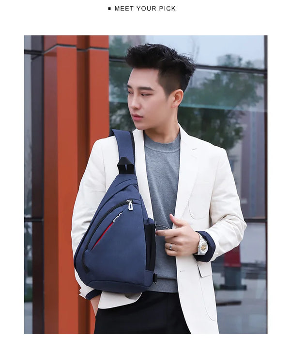 Men's Personal Security Chest Bag Leisure Sports Digital Storage Bag Multifunctional Messenger Bag Mobile Phone handbag Men's Personal Security Chest Bag Leisure Sports Digital Storage Bag   Lacatang Shop Lacatang Shop 