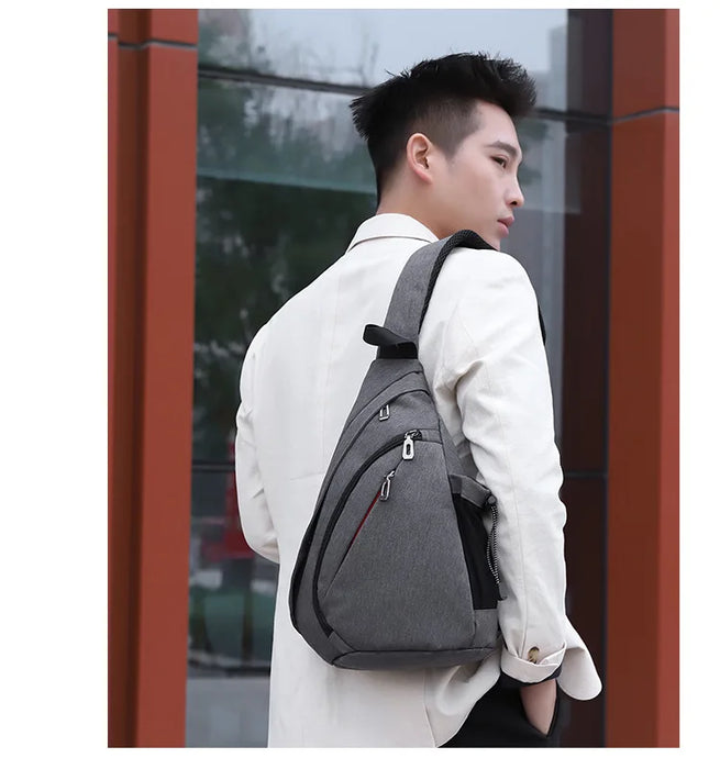 Men's Personal Security Chest Bag Leisure Sports Digital Storage Bag Multifunctional Messenger Bag Mobile Phone handbag Men's Personal Security Chest Bag Leisure Sports Digital Storage Bag   Lacatang Shop Lacatang Shop 