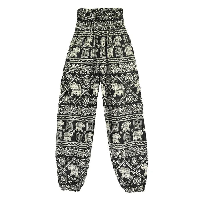 Women Red Elephant Design Loose Fit Harem Pants Hippie Workout Party Beach Pants Casual Trousers Dropshipping