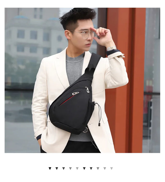 Men's Personal Security Chest Bag Leisure Sports Digital Storage Bag Multifunctional Messenger Bag Mobile Phone handbag Men's Personal Security Chest Bag Leisure Sports Digital Storage Bag   Lacatang Shop Lacatang Shop 