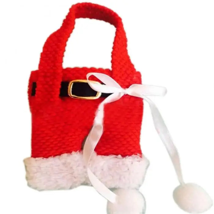 6-Piece Santa Suit Cutlery Holder Set for Christmas Table Decor - New Year Gift Bags