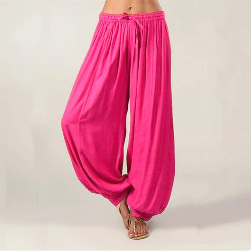 Summer Pant for Women Plus Size 2023 Solid Color Casual Loose Harem Pants  Linen Full Length Trousers for Party Cosplay Summer Pant for Women Plus Size 2023 Solid Color Casual Loose Harem   Lacatang Shop Lacatang Shop 