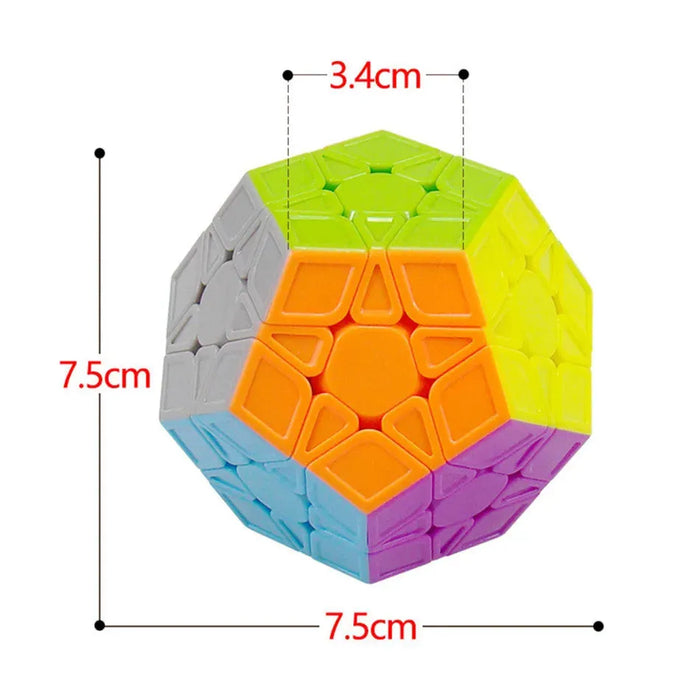 QIYI Stickerless Megaminx Speed Cube - 12-Sided Educational Puzzle Toy for Kids - Lacatang Shop