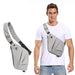 Men's Personal Security Chest Bag Leisure Sports Digital Storage Bag Multifunctional Messenger Bag Mobile Phone handbag Multifunctional Men's Chest Bag for Sports & Mobile Phone Storage  Lacatang Shop Lacatang Shop 