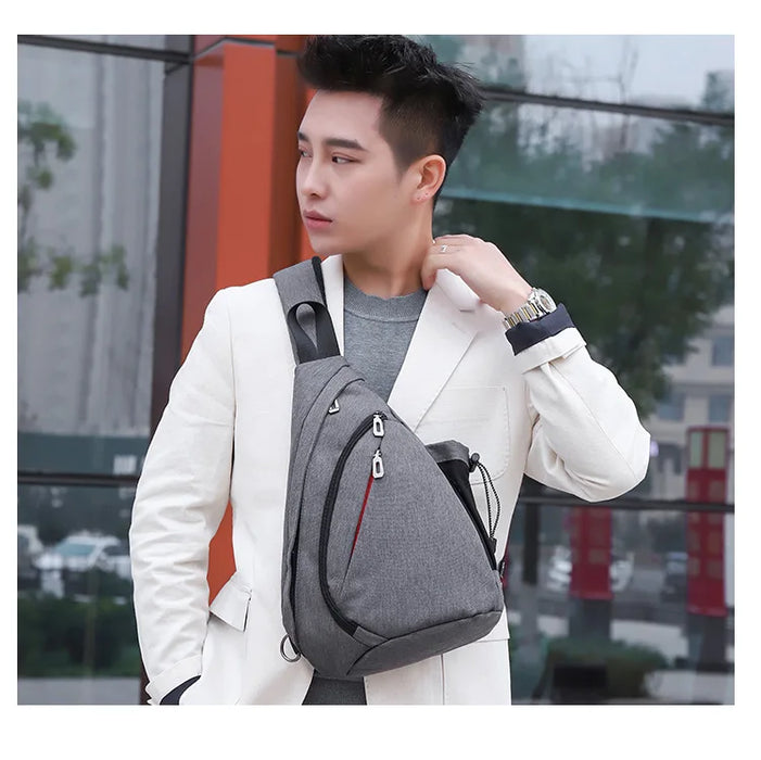 Men's Personal Security Chest Bag Leisure Sports Digital Storage Bag Multifunctional Messenger Bag Mobile Phone handbag Men's Personal Security Chest Bag Leisure Sports Digital Storage Bag   Lacatang Shop Lacatang Shop 