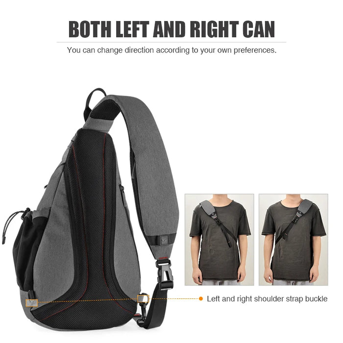 Mixi Men One Shoulder Backpack Women Sling Bag Crossbody USB Boys Cycling Sports Travel Versatile Fashion Bag Student School Mixi One Shoulder Sling Backpack: Crossbody, USB, Versatile Travel Bag  Lacatang Shop Lacatang Shop 