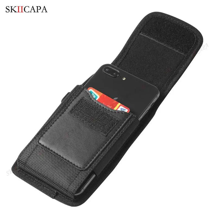 Racing Belt Clip Holster Waist Bag for Samsung S24 Ultra Plus and Galaxy A Series - Oxford Cloth Leather Phone Pouch