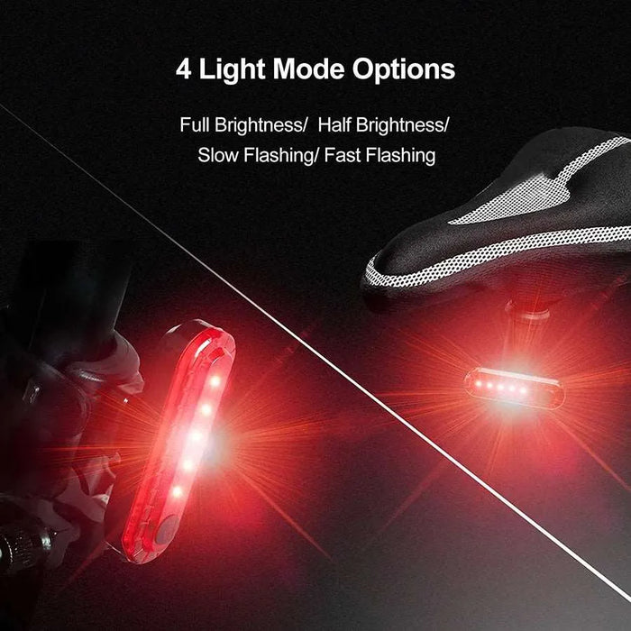 BicycleTail Light USB Rechargeable Red LED Bright Rear Bike Light Cycling Safety for Night Riding Lighting Back Bike Taillights - Lacatang Shop