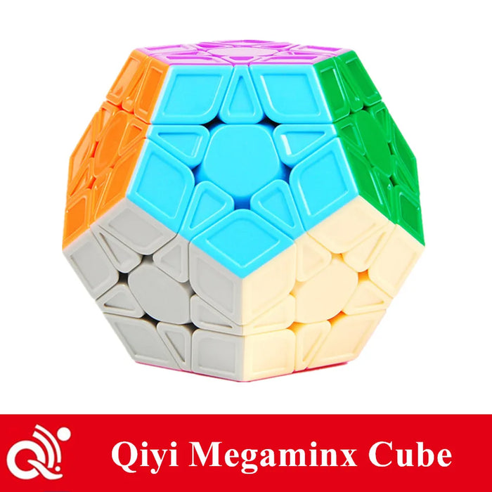 QIYI Speed Megaminx Puzzle Cube - 12-Sided Stickerless Educational Toy for Kids