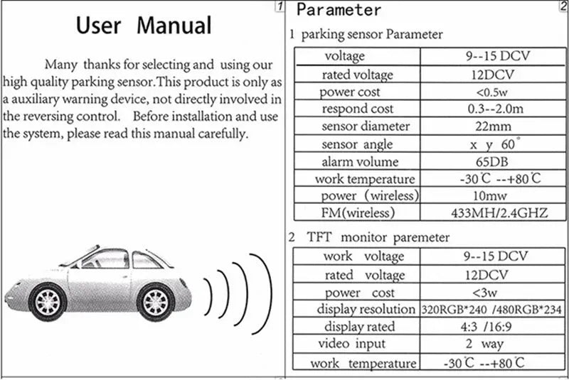 Koorinwoo LCD Parktronics Original 4/6/8 Sensors 16.5MM Car Automobile Reversing Radars Detector Parking Assistance Radar Alert