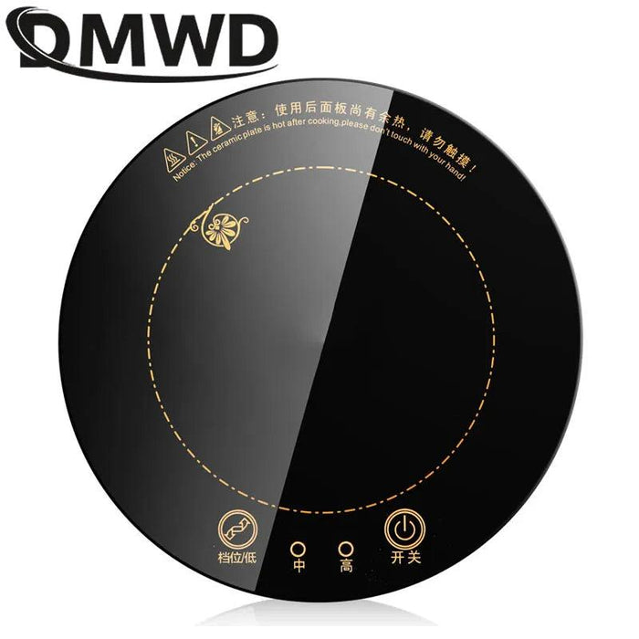 DMWD 2200W Round Electric Magnetic Induction Cooker Wire Control Black - Lacatang Shop