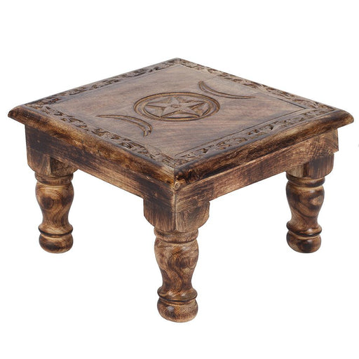 Triple Moon Altar Table with Detailed Border - Lacatang Shop