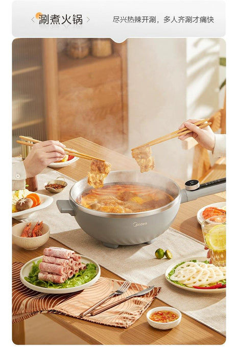 Midea Non-Flower Core Electric Frying Pan For Home Non-Stick Pan Multi-Functional Cooking and Cooking Integrated Large Capacity Electric Hot Pot - Lacatang Shop