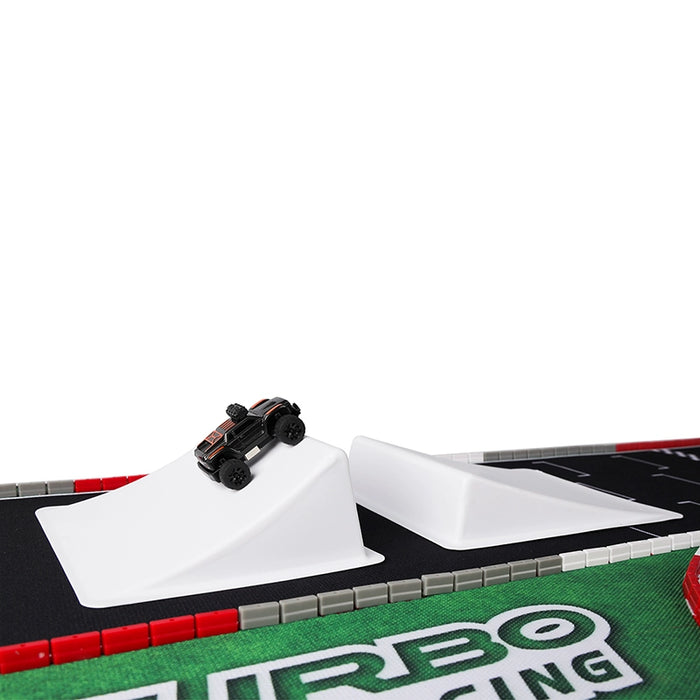 Turbo Racing Drift Track Set with Jumping Platform and Cement Pier - 1:76 Scale Car Scene Mat