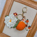 Citrus Gardenia Keychain Crochet Material Package Small Pendant Good Life DIY Wool Hand-Woven Gift - Lacatang Shop