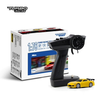 Turbo1/76 Miniature RC Remote Control Electric Sports Car C71 C72 C73 Simulation Toyota Mini Desktop Remote Control Car