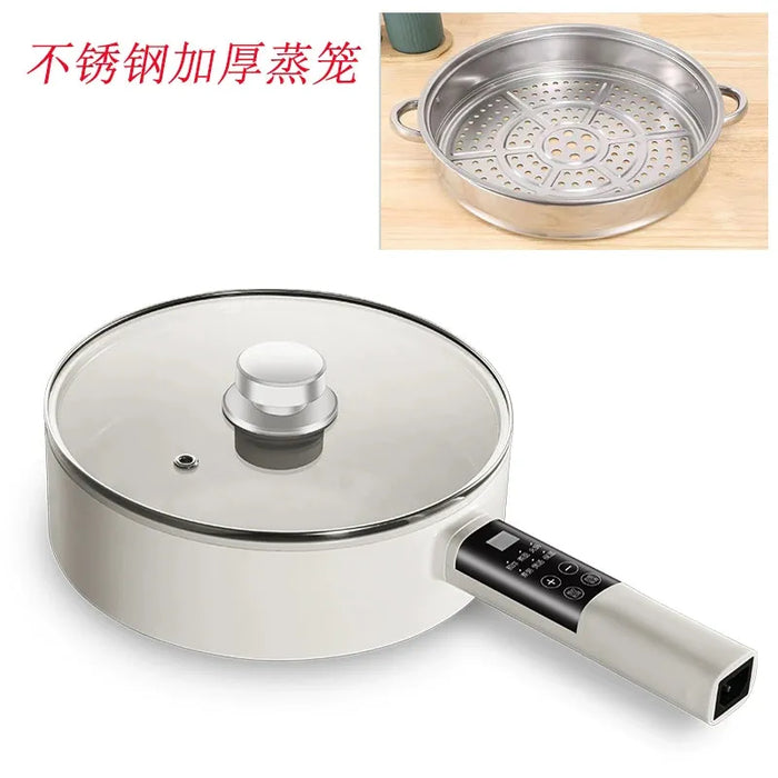 Multi-Functional Electric Frying Pan For Home Flats Pancake Maker Ceramic Glaze Non-Stick Pan All-in-One Pot Small Plug Electric Frying Pan Student - Lacatang Shop