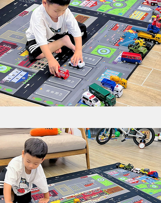 Kids Play Mat - Thick Cushioned Crawling and Reading Area Carpet for Kindergarten with Cartoon Design, Drop-Resistant for Ages 2-6 - Lacatang Shop