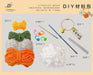 Citrus Gardenia Keychain Crochet Material Package Small Pendant Good Life DIY Wool Hand-Woven Gift - Lacatang Shop