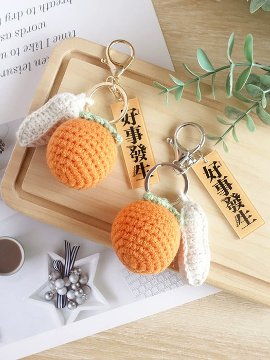 Lucky Charm Woven Doll Keychain - Handmade Cute Healing Style Pendant for Schoolbags and Bags - Lacatang Shop