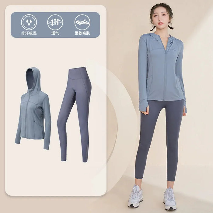 Women's Slimming Zipper Cardigan Professional Training Quick Drying Clothes