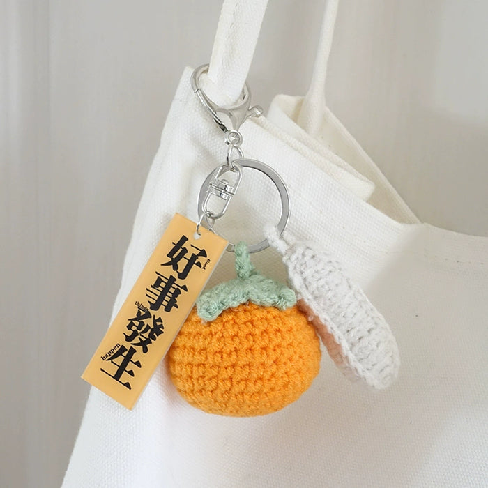 Lucky Charm Woven Doll Keychain - Handmade Cute Healing Style Pendant for Schoolbags and Bags - Lacatang Shop