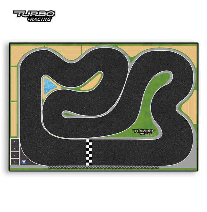 Turbo Racing 1:76 Scale Drift Track Set with Cement Pier and Jumping Platform