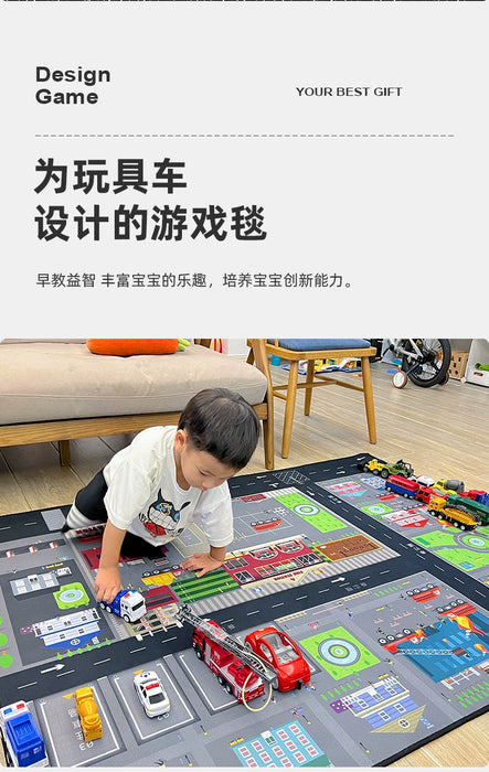 Kids Play Mat - Thick Cushioned Crawling and Reading Area Carpet for Kindergarten with Cartoon Design, Drop-Resistant for Ages 2-6 - Lacatang Shop