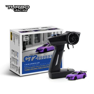 Turbo Racing 1:76 Scale Mini RC Electric Sports Car - C71, C72, C73 Toyota Simulation Desktop Model