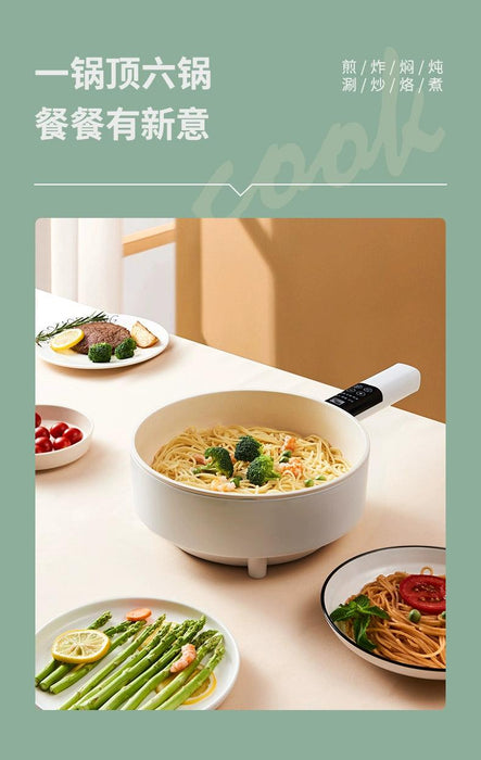 Multi-Functional Electric Frying Pan For Home Flats Pancake Maker Ceramic Glaze Non-Stick Pan All-in-One Pot Small Plug Electric Frying Pan Student - Lacatang Shop