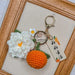 Citrus Gardenia Keychain Crochet Material Package Small Pendant Good Life DIY Wool Hand-Woven Gift - Lacatang Shop