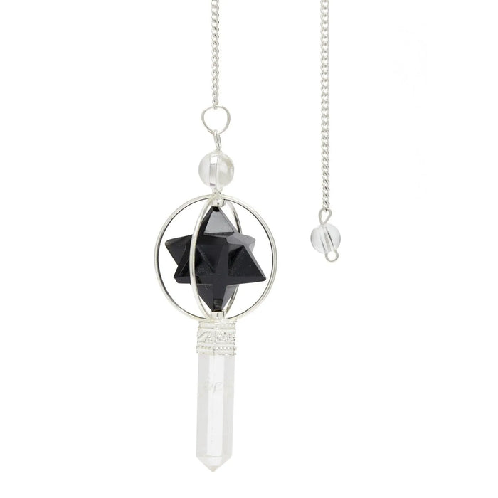 Pendule Merkabah en Obsidienne Noire - Lacatang Shop