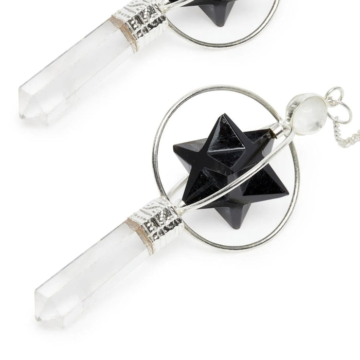 Pendule Merkabah en Obsidienne Noire - Lacatang Shop