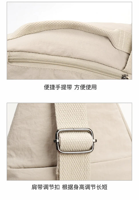 Nylon Zipper 2024 Hot Selling Waist Packs Solid Color Versatile Casual Chest Bag Soft Neutral Style Designer Crossbody Bag 2024 Nylon Zipper Waist Pack - Casual Soft Designer Crossbody Bag  Lacatang Shop Lacatang Shop 