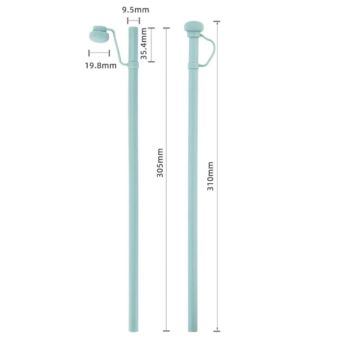 Eco-Friendly Silicone Straw with Dust Cap for Tumblers