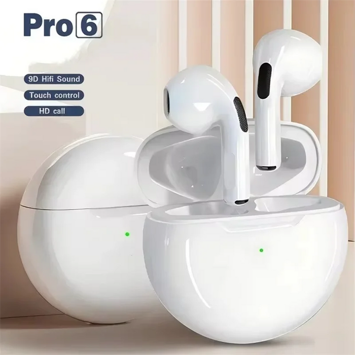 LS Pro 6 TWS Bluetooth Earphones - Mini Wireless Stereo Headset for Xiaomi & Android