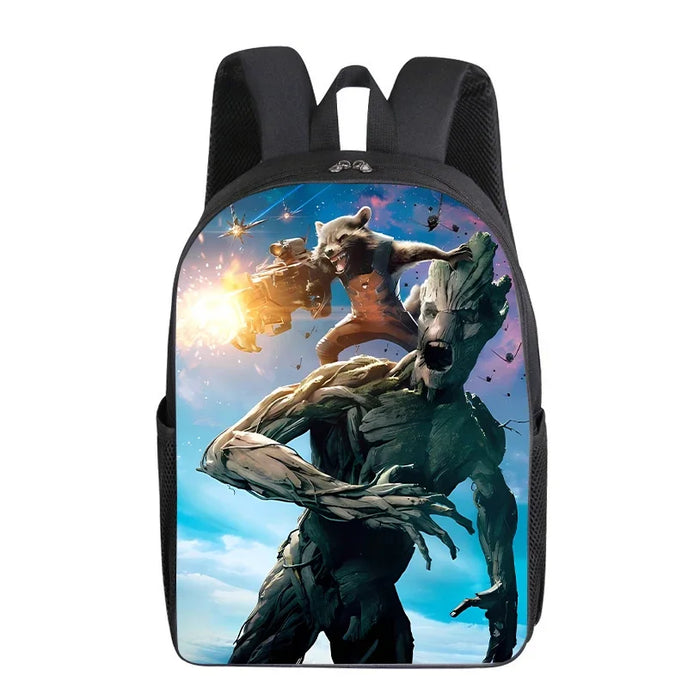 Groot Marvel Superhero Backpack - Cartoon Print School Bag for Students and Office - Cute Gift for Kids and Adults