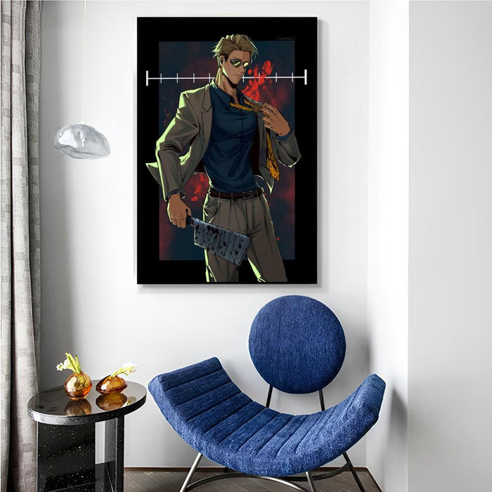 Kento Nanami Jujutsu Kaisen Classic Movie Poster - Waterproof Self-Adhesive Art Sticker for Coffee House and Bar Wall Decor